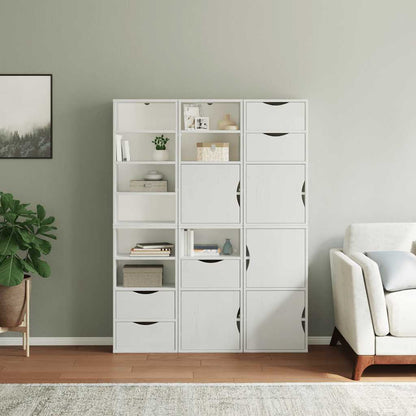 Side Cabinets 6 pcs "ODDA" White 40x24x79 cm Solid Wood Pine