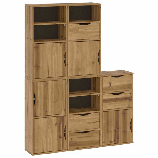 Side Cabinets 5 pcs "ODDA" 40x24x79 cm Solid Wood Pine