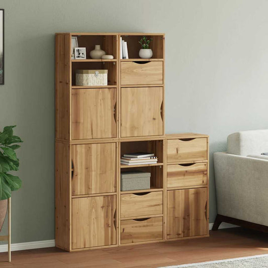 Side Cabinets 5 pcs "ODDA" 40x24x79 cm Solid Wood Pine