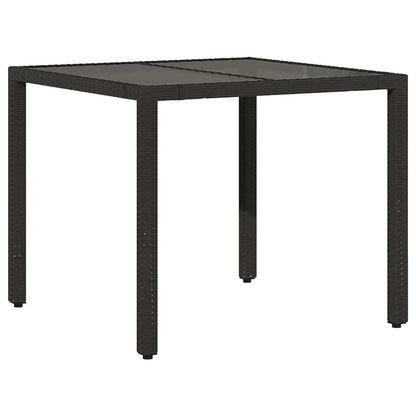 Garden Dining Set 3 pcs Black Poly Rattan