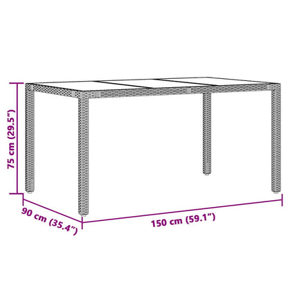 Garden Dining Set 5 pcs Black Poly Rattan