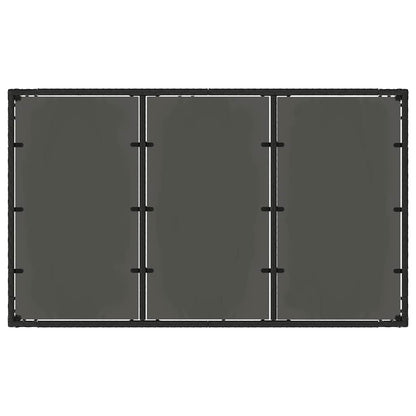 Garden Dining Set 5 pcs Black Poly Rattan