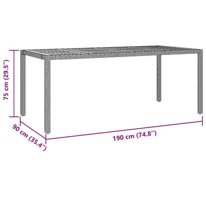 Garden Dining Set 9 pcs Black Poly Rattan