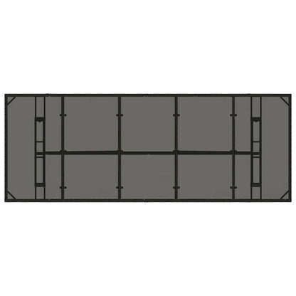 Garden Dining Set 11 pcs Black Poly Rattan