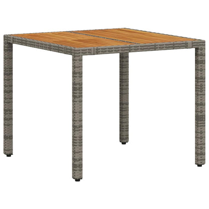Garden Dining Set 3 pcs Grey and Brown Poly Rattan