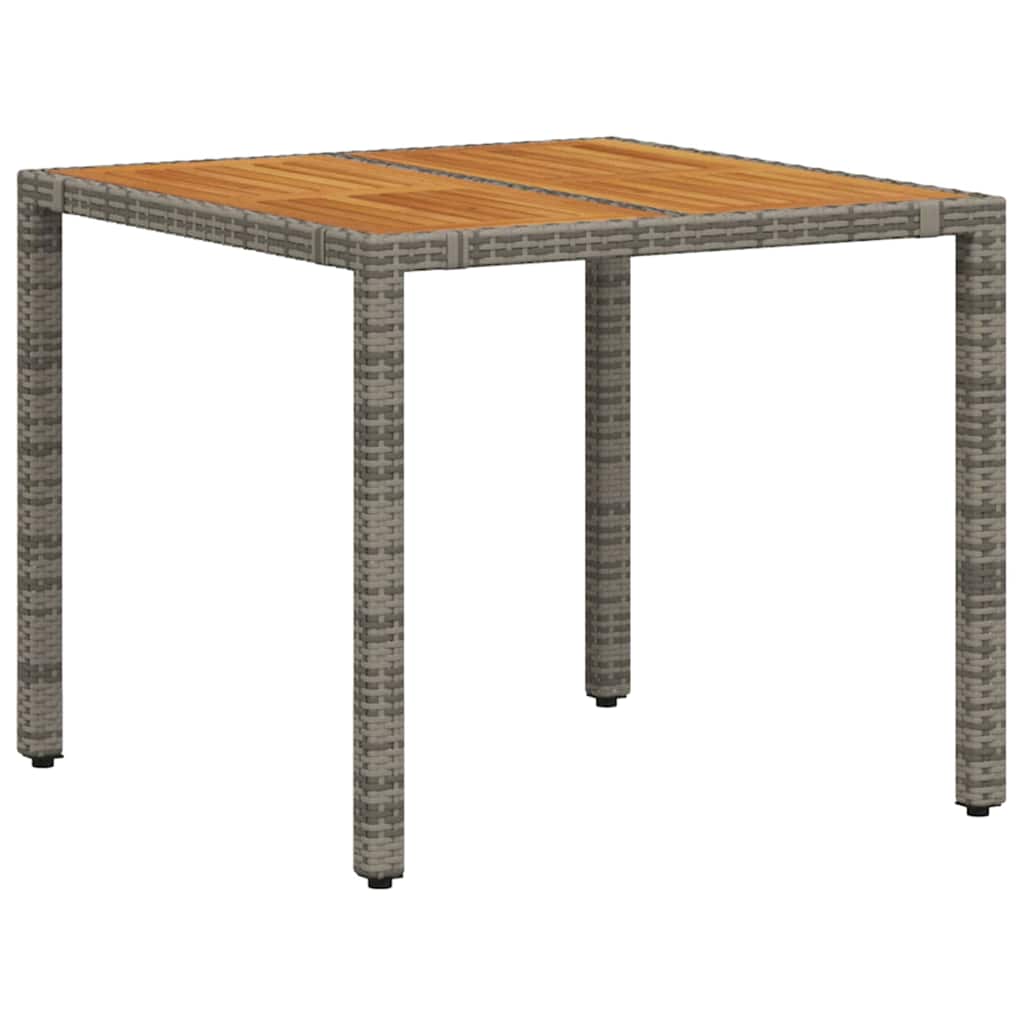 Garden Dining Set 5 pcs Grey and Brown Poly Rattan