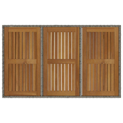 Garden Dining Set 5 pcs Grey and Brown Poly Rattan