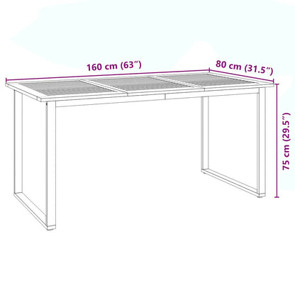 Garden Dining Set 5 pcs Grey Solid Acacia Wood