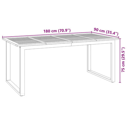 Garden Dining Set 7 pcs Grey Solid Acacia Wood