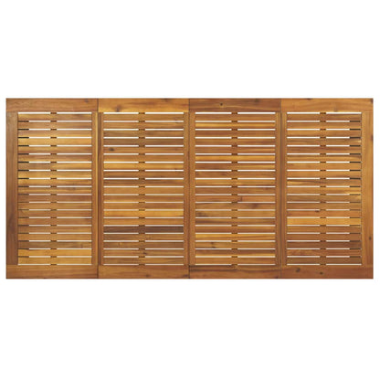 Garden Dining Set 9 pcs Beige Solid Acacia Wood