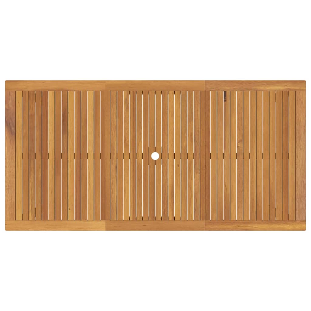 Garden Dining Set 7 pcs Beige Solid Acacia Wood