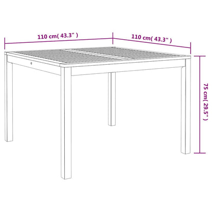 Garden Dining Set 3 pcs Beige Solid Acacia Wood