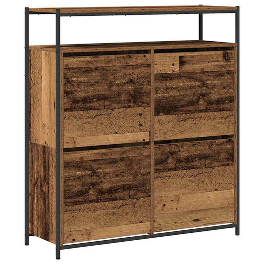 Shoe Cabinet 100 x 34 x 112 cm Engineered Wood Old Wood