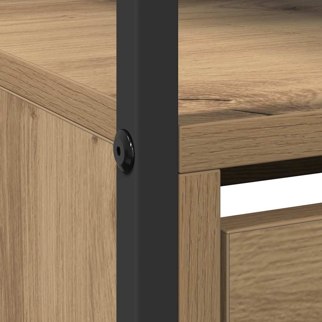Shoe Cabinet 100 x 34 x 112 cm Engineered Wood Artisan Oak