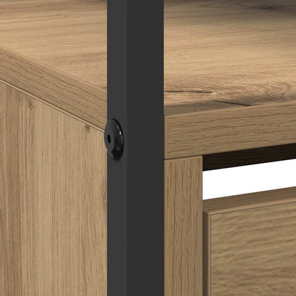 Shoe Cabinet 100 x 34 x 112 cm Engineered Wood Artisan Oak