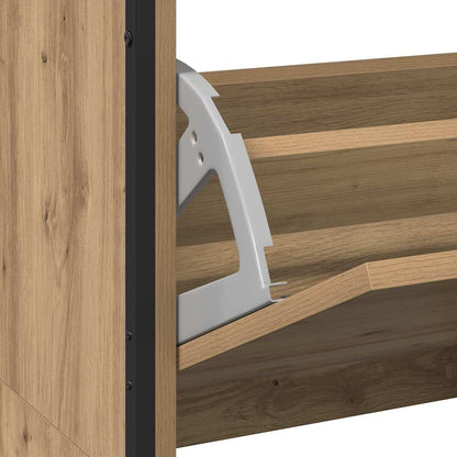 Shoe Cabinet 100 x 34 x 112 cm Engineered Wood Artisan Oak