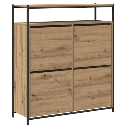 Shoe Cabinet 100 x 34 x 112 cm Engineered Wood Artisan Oak