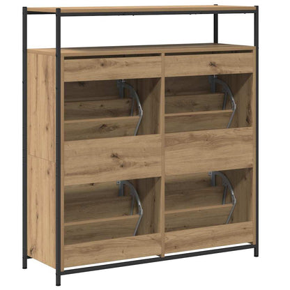 Shoe Cabinet 100 x 34 x 112 cm Engineered Wood Artisan Oak