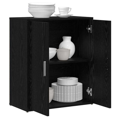 Sideboard 2 pcs Black Oak 60 x 31 x 70 cm Engineered Wood