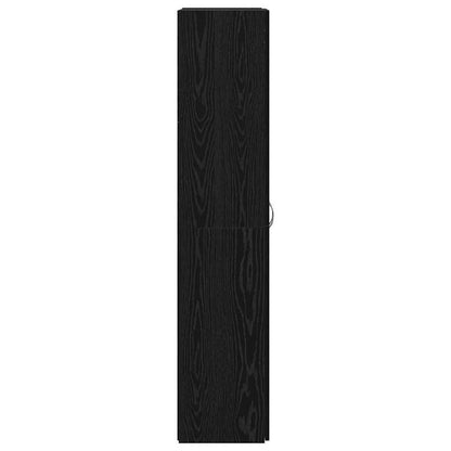 Office Cabinet Black Oak 60 x 32 x 152.5 cm Engineered Wood