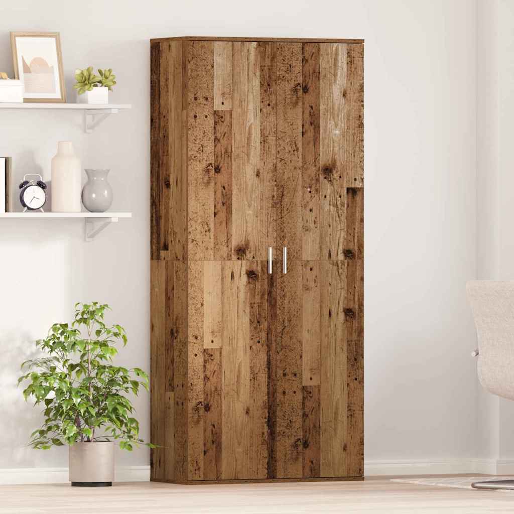 Highboard Old Wood 80 x 35 x 180 cm Engineered wood