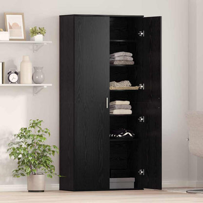 Highboard 80 x 35 x 180 cm Engineered Wood Black oak