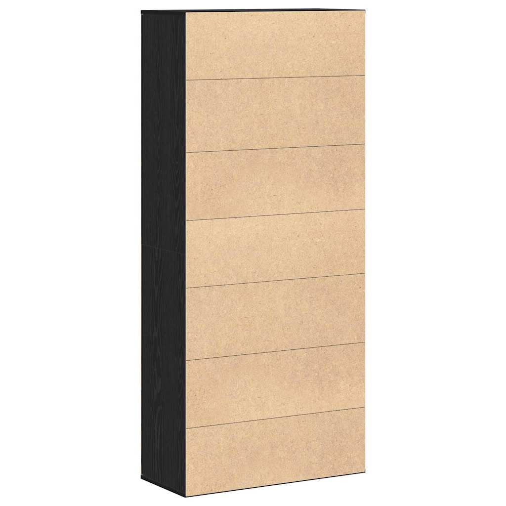 Highboard 80 x 35 x 180 cm Engineered Wood Black oak
