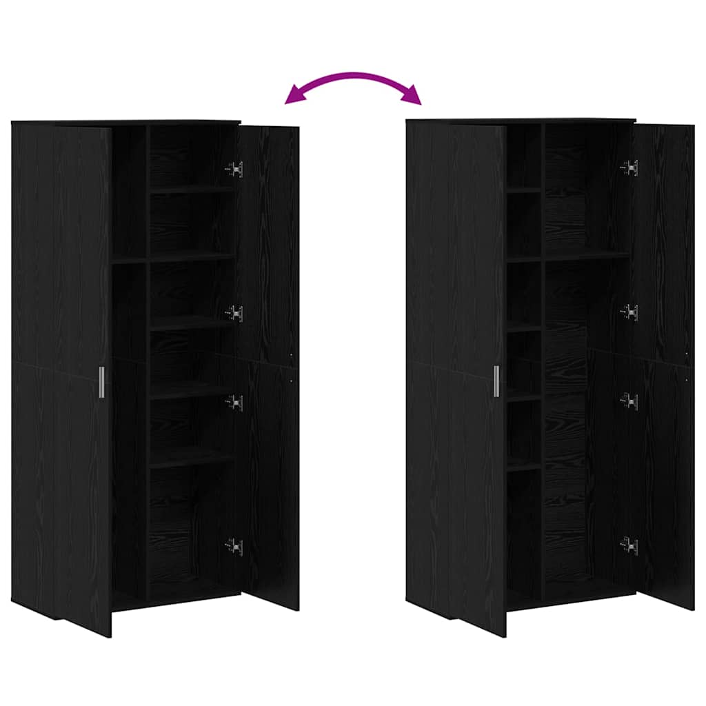 Highboard 80 x 35 x 180 cm Engineered Wood Black oak
