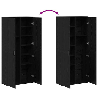 Highboard 80 x 35 x 180 cm Engineered Wood Black oak