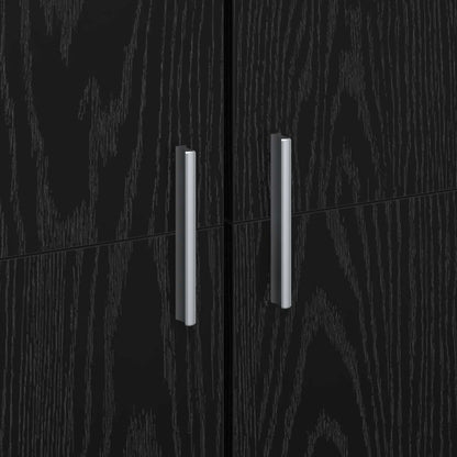 Highboard 70 x 33.5 x 180 cm Engineered Wood Black Oak