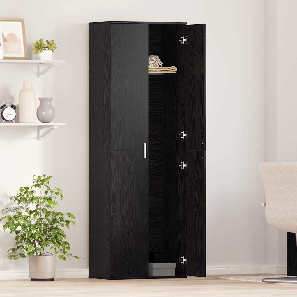 Highboard Black oak 60 x 35 x 180 cm Engineered wood