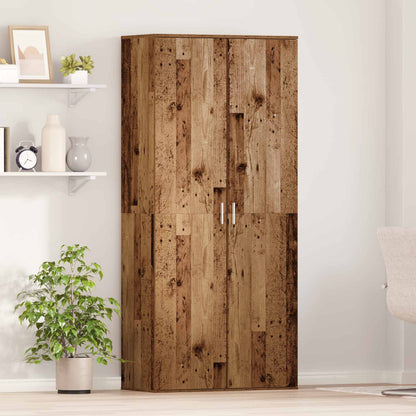 Highboard with Shelf Old Wood 80 x 39 x 178 cm Engineered wood