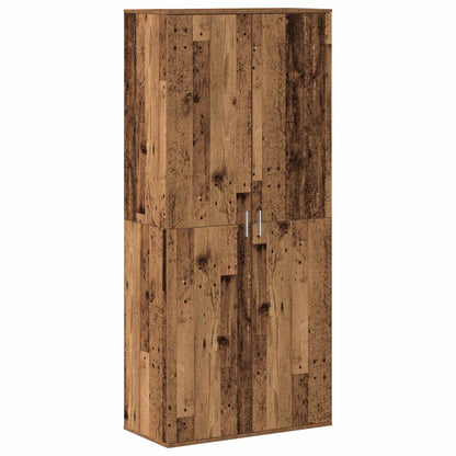 Highboard with Shelf Old Wood 80 x 39 x 178 cm Engineered wood