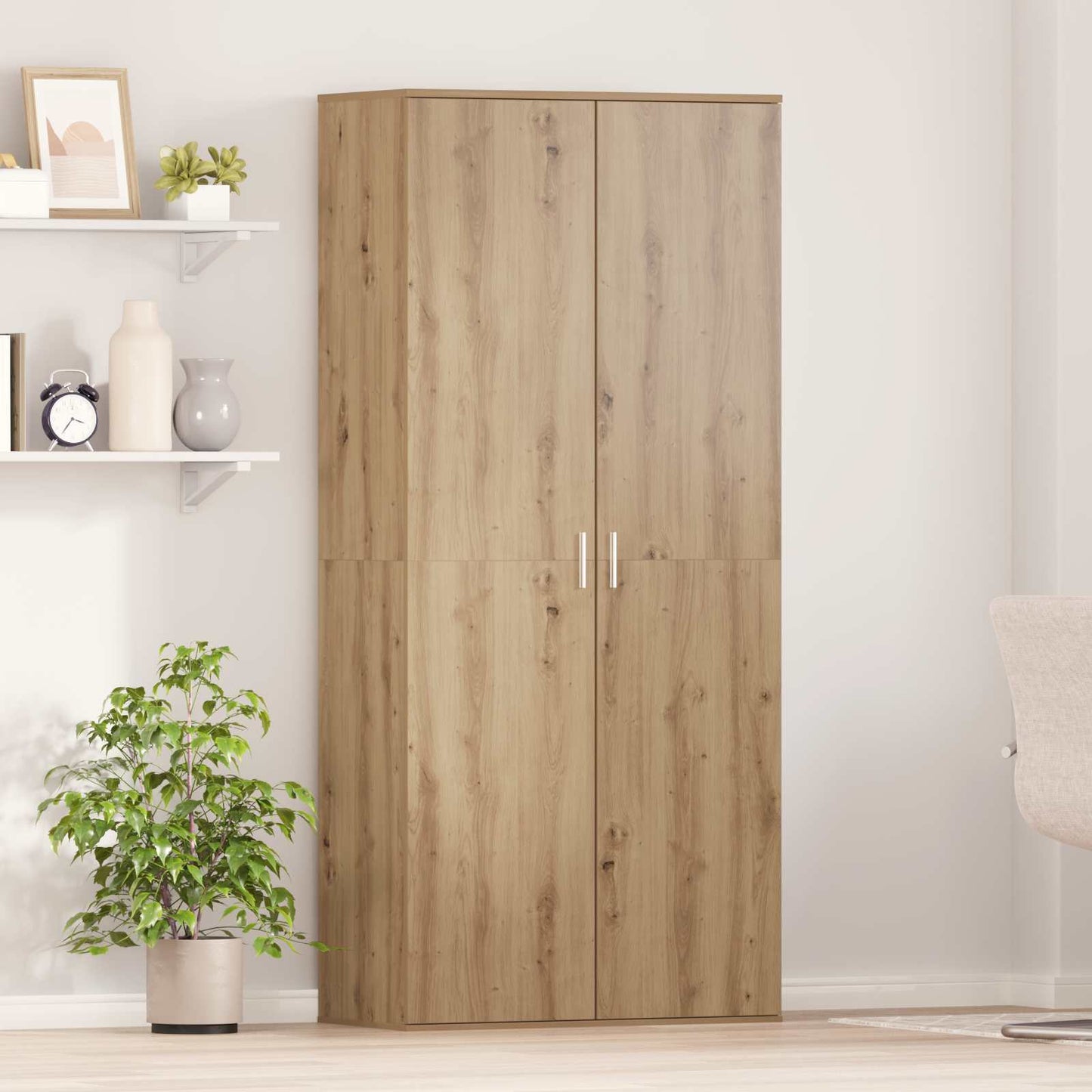 Highboard 80 x 39 x 178 cm Engineered wood Artisan oak