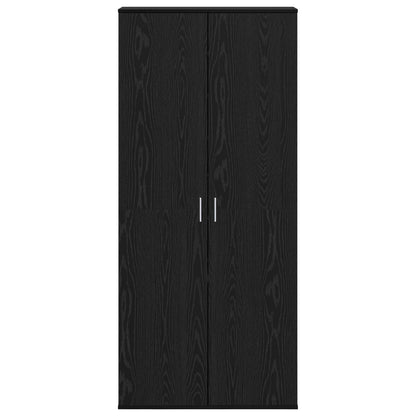 Highboard with Shelf Black oak 80 x 39 x 178 cm Engineered wood