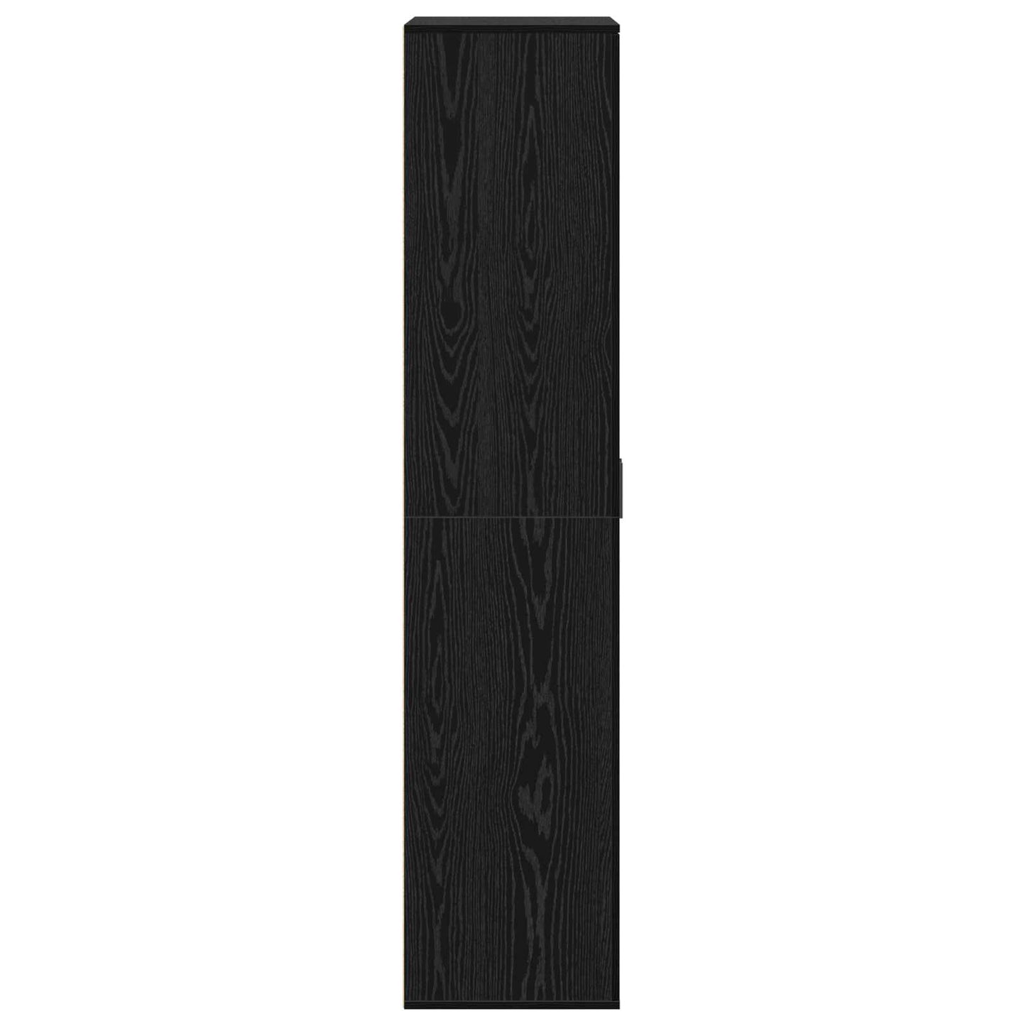 Highboard with Shelf Black oak 80 x 39 x 178 cm Engineered wood