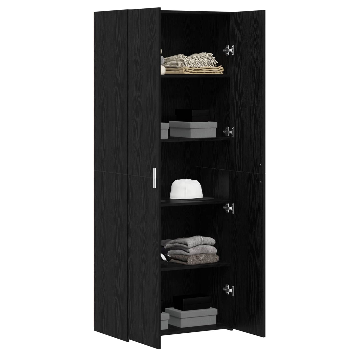 Highboard Black Oak 70 x 42.5 x 185 cm