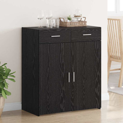 Storage Cabinet Black Oak 80 x 42.5 x 93 cm