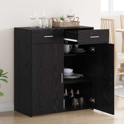 Storage Cabinet Black Oak 80 x 42.5 x 93 cm