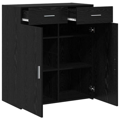 Storage Cabinet Black Oak 80 x 42.5 x 93 cm