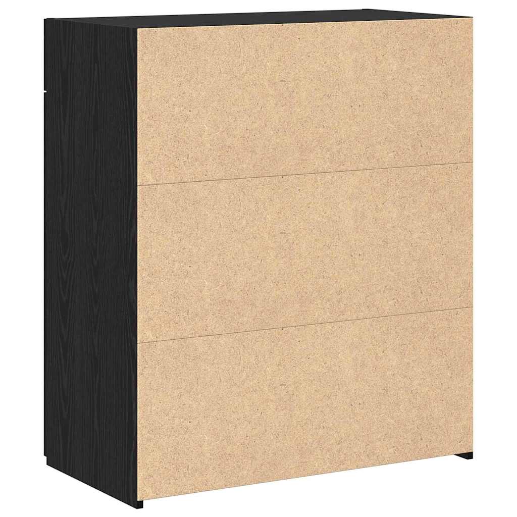 Storage Cabinet Black Oak 80 x 42.5 x 93 cm