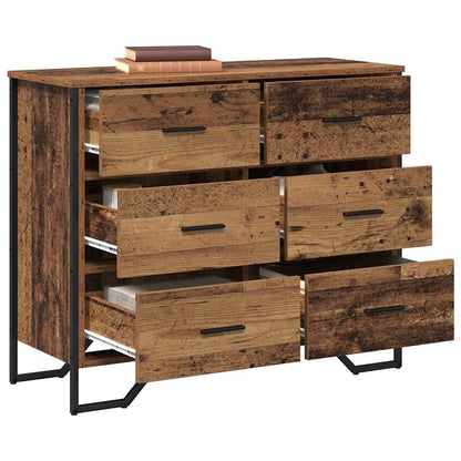 Chest of Drawers 6-Drawer Old Wood 91 x 35.5 x 74.5 cm
