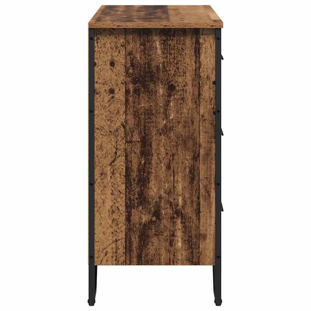 Chest of Drawers 6-Drawer Old Wood 91 x 35.5 x 74.5 cm