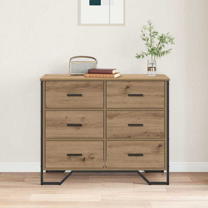 Chest of Drawers 6-Drawer Artisan Oak 91 x 35.5 x 74.5 cm
