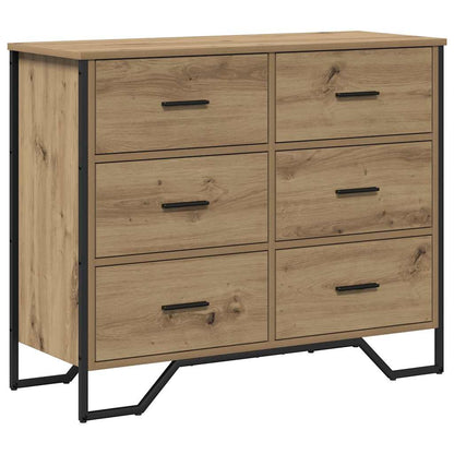 Chest of Drawers 6-Drawer Artisan Oak 91 x 35.5 x 74.5 cm