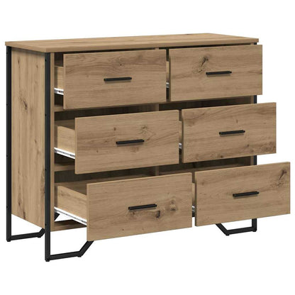 Chest of Drawers 6-Drawer Artisan Oak 91 x 35.5 x 74.5 cm