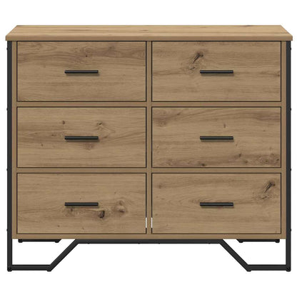 Chest of Drawers 6-Drawer Artisan Oak 91 x 35.5 x 74.5 cm