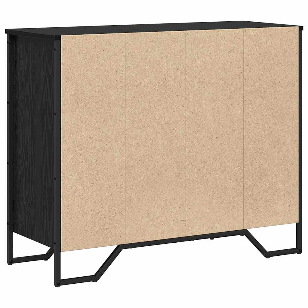 Chest of Drawers 2 pcs Black Oak 91 x 35.5 x 74.5 cm