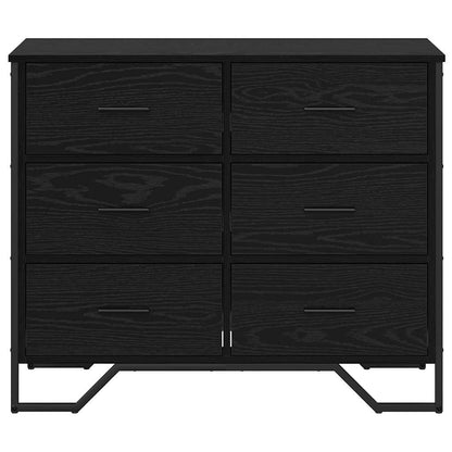 Chest of Drawers 2 pcs Black Oak 91 x 35.5 x 74.5 cm