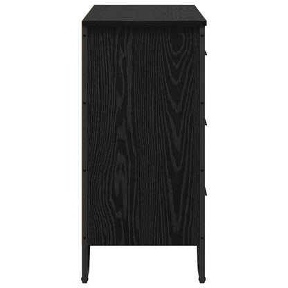 Chest of Drawers 2 pcs Black Oak 91 x 35.5 x 74.5 cm